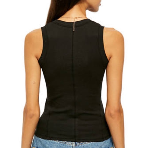 FREE PEOPLE U-Neck Tank NWT M & L Black - Picture 3 of 4